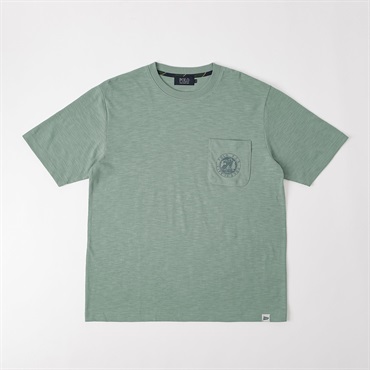 POLO BCS アウトドア柄Tシャツ メンズ(ウスミドリ-M)
