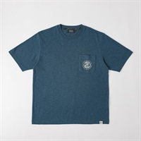 POLO BCS アウトドア柄Tシャツ メンズ(アオ-M)