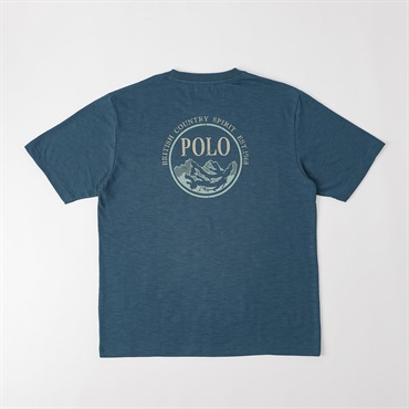 POLO BCS アウトドア柄Tシャツ メンズ(コイアオ-M)