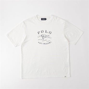 POLO BCS マリンモチーフTシャツ メンズ(シロ-M)