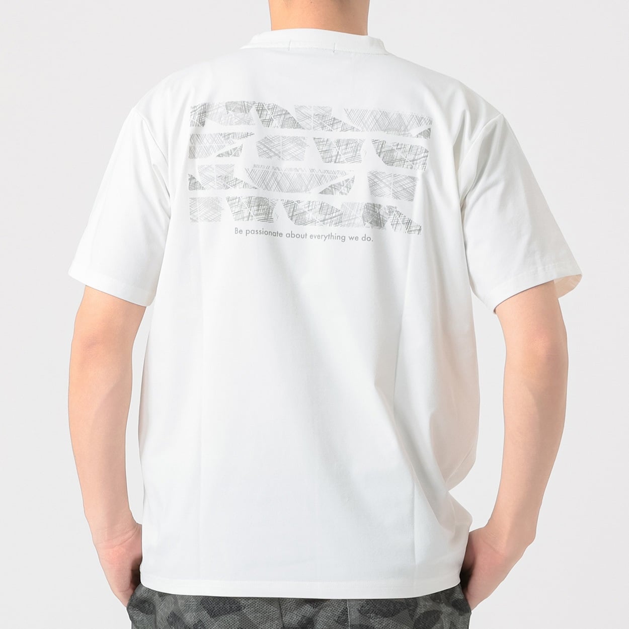 LOG RAP BY KATIN ロゴ&バックプリントTシャツ M ホワイト DUNLOP COLLECTION バックプリントTシャツ メンズ | イオンスタイル