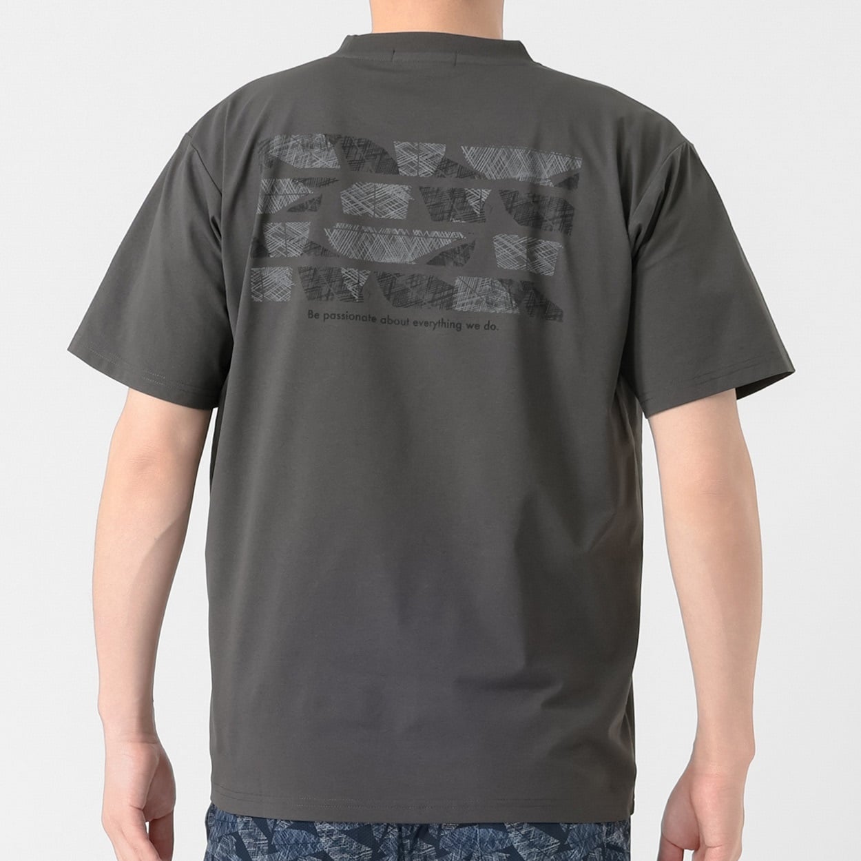 DUNLOP COLLECTION バックプリントTシャツ メンズ(チャコ－ルグレ－-M)