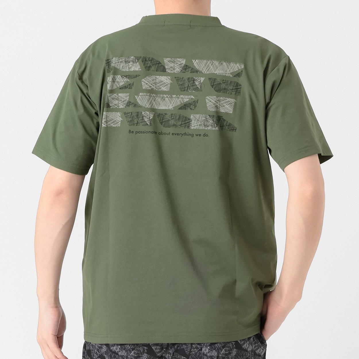 DUNLOP COLLECTION バックプリントTシャツ メンズ(コイミドリ-XL)