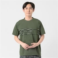 DUNLOP COLLECTION パネルボーダーTシャツ メンズ(コイミドリ-M)
