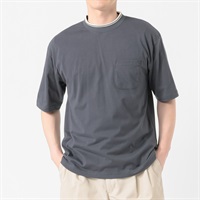 メルグラフ 衿ラインTシャツ メンズ(クロ-M)