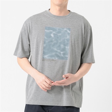 メルグラフ 胸プリントTシャツ メンズ(ウスクロ-M)