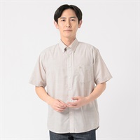 POLO BRITISH COUNTRY SPIRIT(ポロ・ビーシーエス) POLOBCS 麻入りストライプシャツ メンズ(ウスチャ-M)