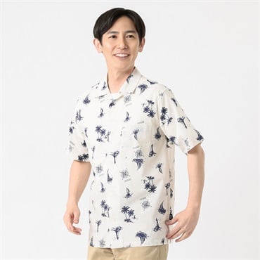 POLO BRITISH COUNTRY SPIRIT(ポロ・ビーシーエス) POLO BCS 裏使いプリントシャツ メンズ(アイボリー-M)