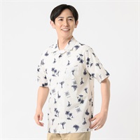 POLO BRITISH COUNTRY SPIRIT(ポロ・ビーシーエス) POLO BCS 裏使いプリントシャツ メンズ(アイボリー-M)