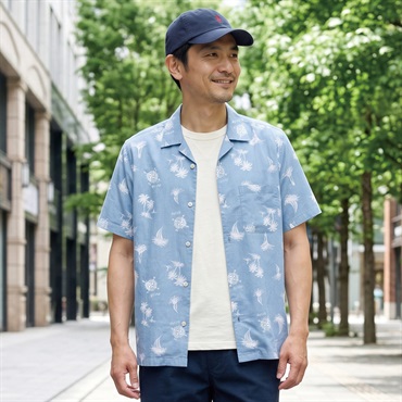 POLO BRITISH COUNTRY SPIRIT(ポロ・ビーシーエス) POLO BCS 裏使いプリントシャツ メンズ