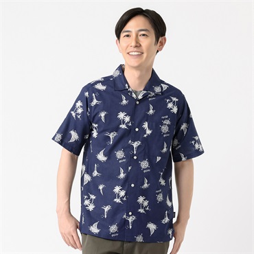 POLO BRITISH COUNTRY SPIRIT(ポロ・ビーシーエス) POLO BCS 裏使いプリントシャツ メンズ(コイアオ-M)