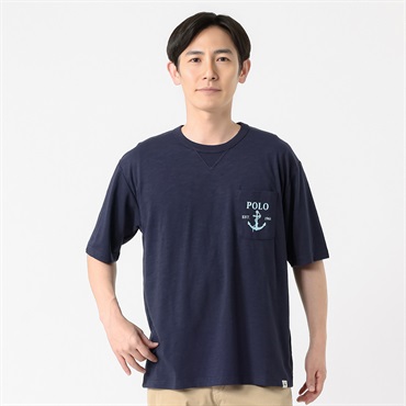 POLO BRITISH COUNTRY SPIRIT(ポロ・ビーシーエス) POLO BCS スラブプリントTシャツ メンズ(コイアオ-M)