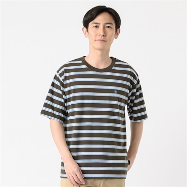 POLO BRITISH COUNTRY SPIRIT(ポロ・ビーシーエス) POLO BCS 天竺ボーダーTシャツ メンズ(チャ-M)