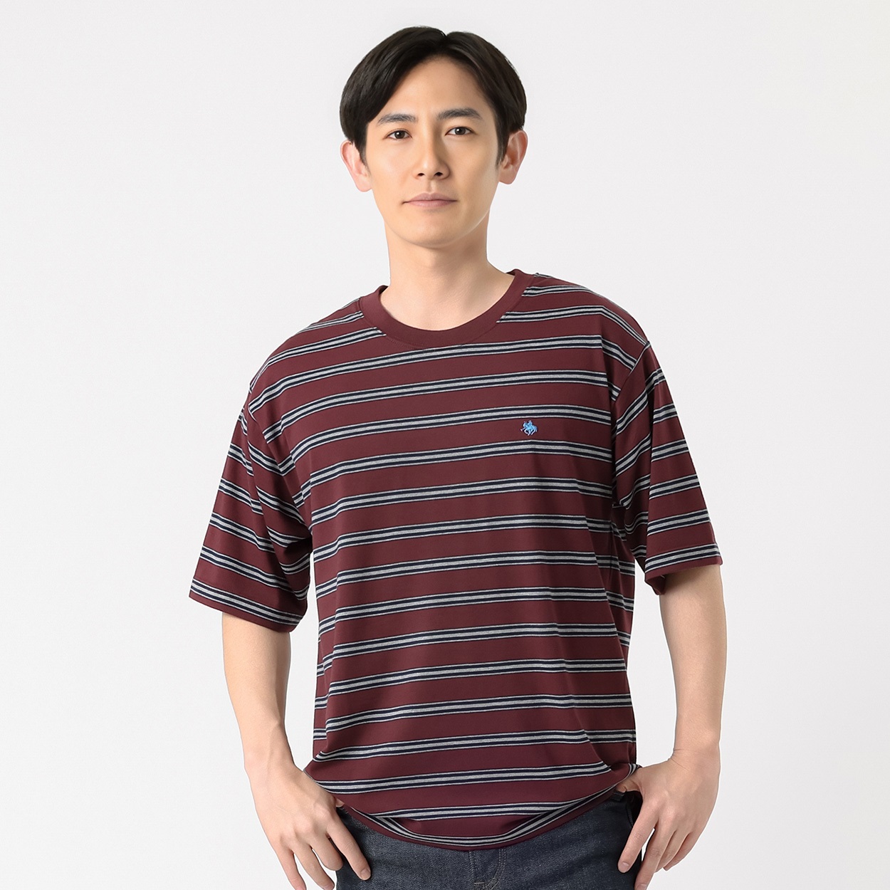 POLO BRITISH COUNTRY SPIRIT(ポロ・ビーシーエス) POLO BCS 天竺ボーダーTシャツ メンズ(コイアカ-L)