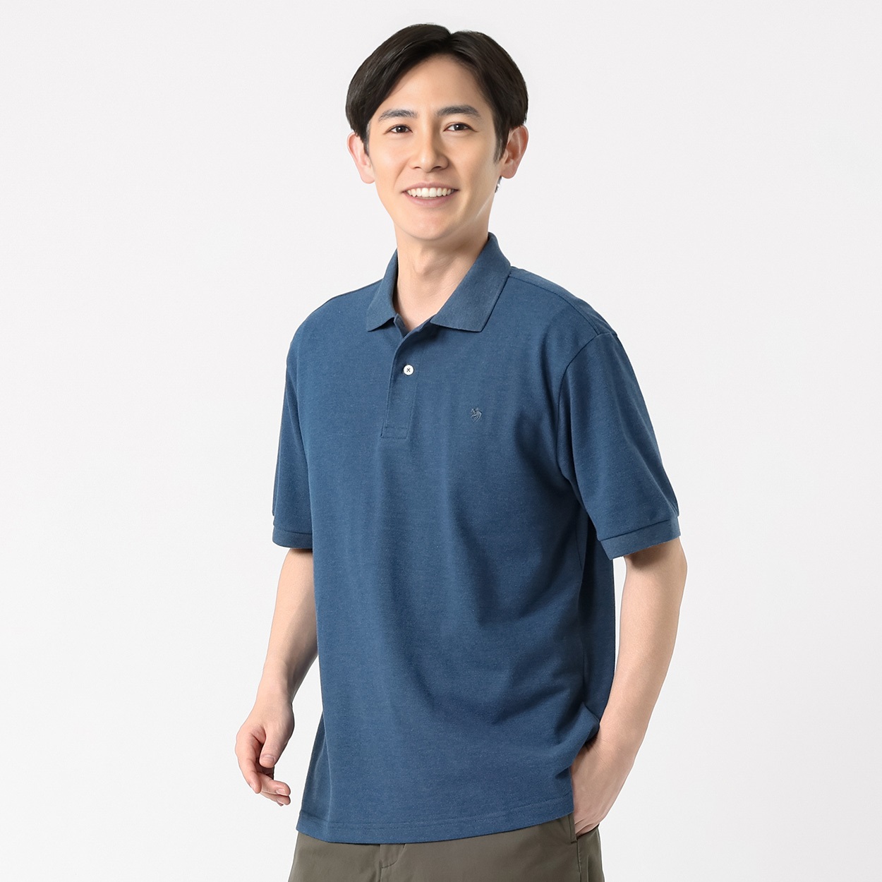 POLO BRITISH COUNTRY SPIRIT(ポロ・ビーシーエス) POLO BCS 鹿の子ワンポイントポロシャツ メンズ(Ａコイアオ-M)
