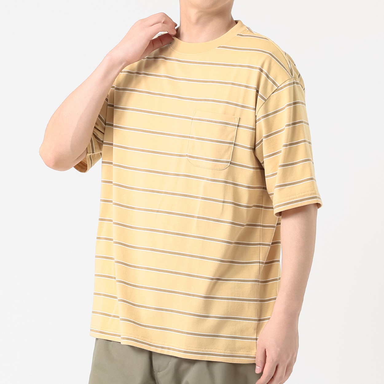 Melgraph.(メルグラフ) ボーダークルーTシャツ メンズ(ウスチャ-M)