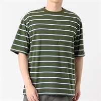 Melgraph.(メルグラフ) ボーダークルーTシャツ メンズ(ミドリ-M)