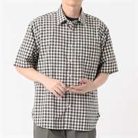 Melgraph.(メルグラフ) 麻入りチェックシャツ メンズ(チャ-M)