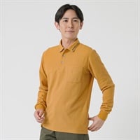 DUNLOP COLLECTION 台衿付き鹿の子ポロシャツ メンズ(キイロ-M)