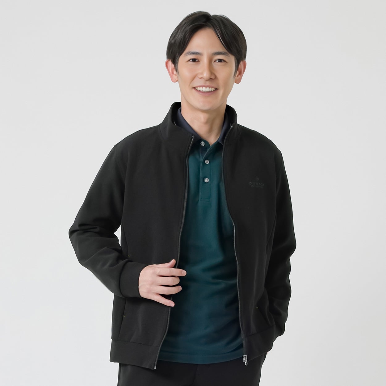 DUNLOP COLLECTION アクティブジャケット メンズ(クロ-L)