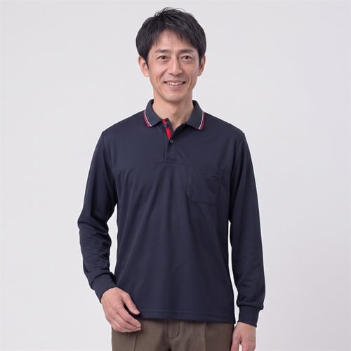 DUNLOP COLLECTION 日本製ワッフル柄ポロシャツ メンズ(コイアオ-M)