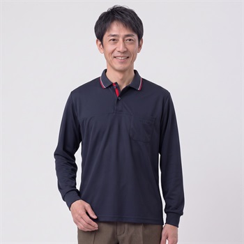 DUNLOP COLLECTION 日本製ワッフル柄ポロシャツ メンズ(コイアオ-M)