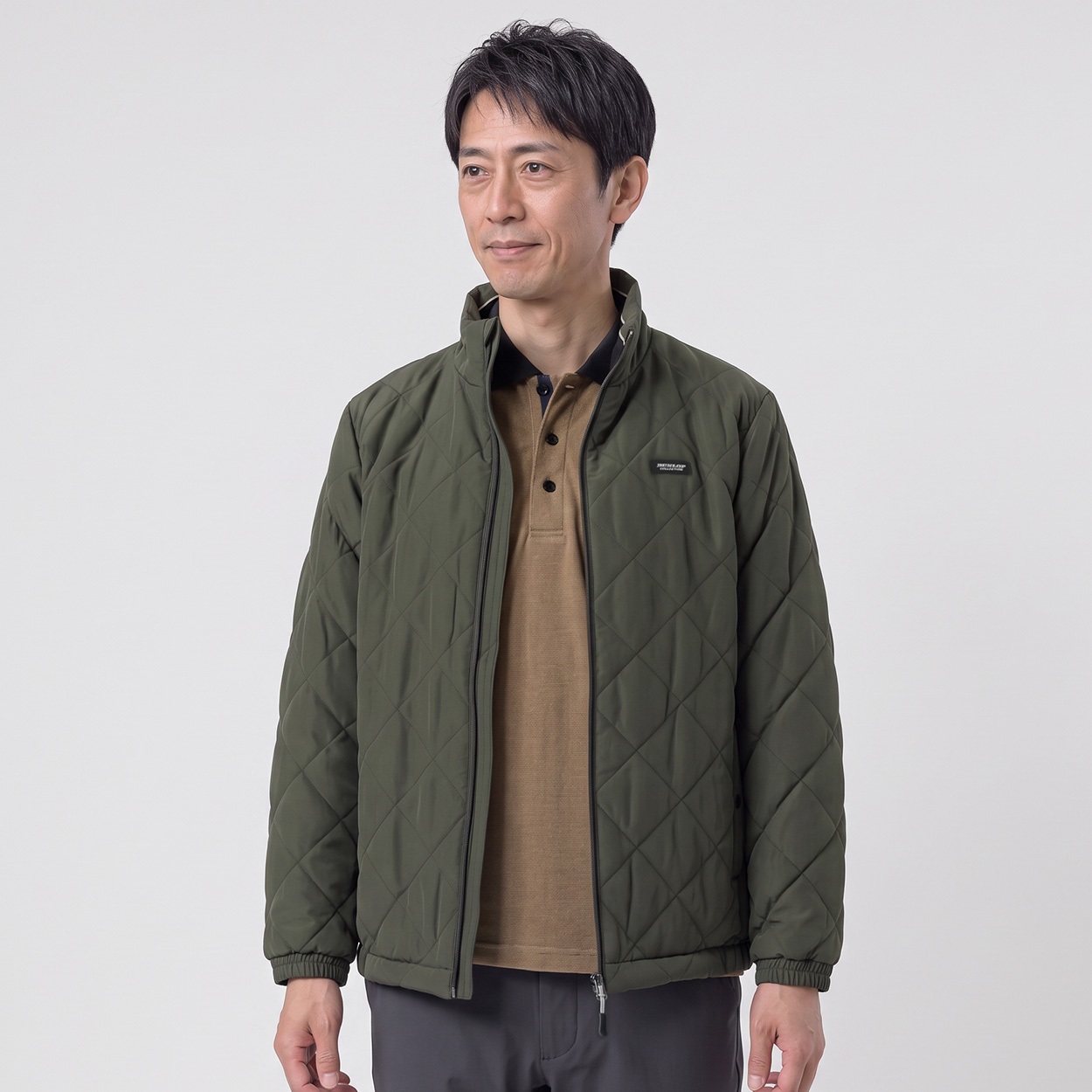 DUNLOP COLLECTION 薄中綿キルトジャケット メンズ(コイミドリ-M)