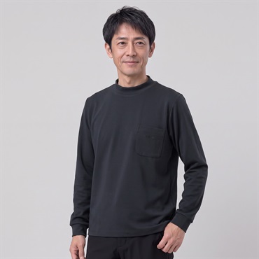 DUNLOP COLLECTION 起毛モックネックTシャツ メンズ(コイアオ-M)