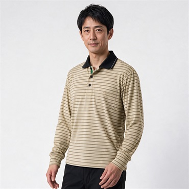 DUNLOP COLLECTION 起毛クレリックポロシャツ メンズ(ウスチャ-M)