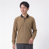 DUNLOP COLLECTION 起毛クレリックポロシャツ メンズ(チャ-M)