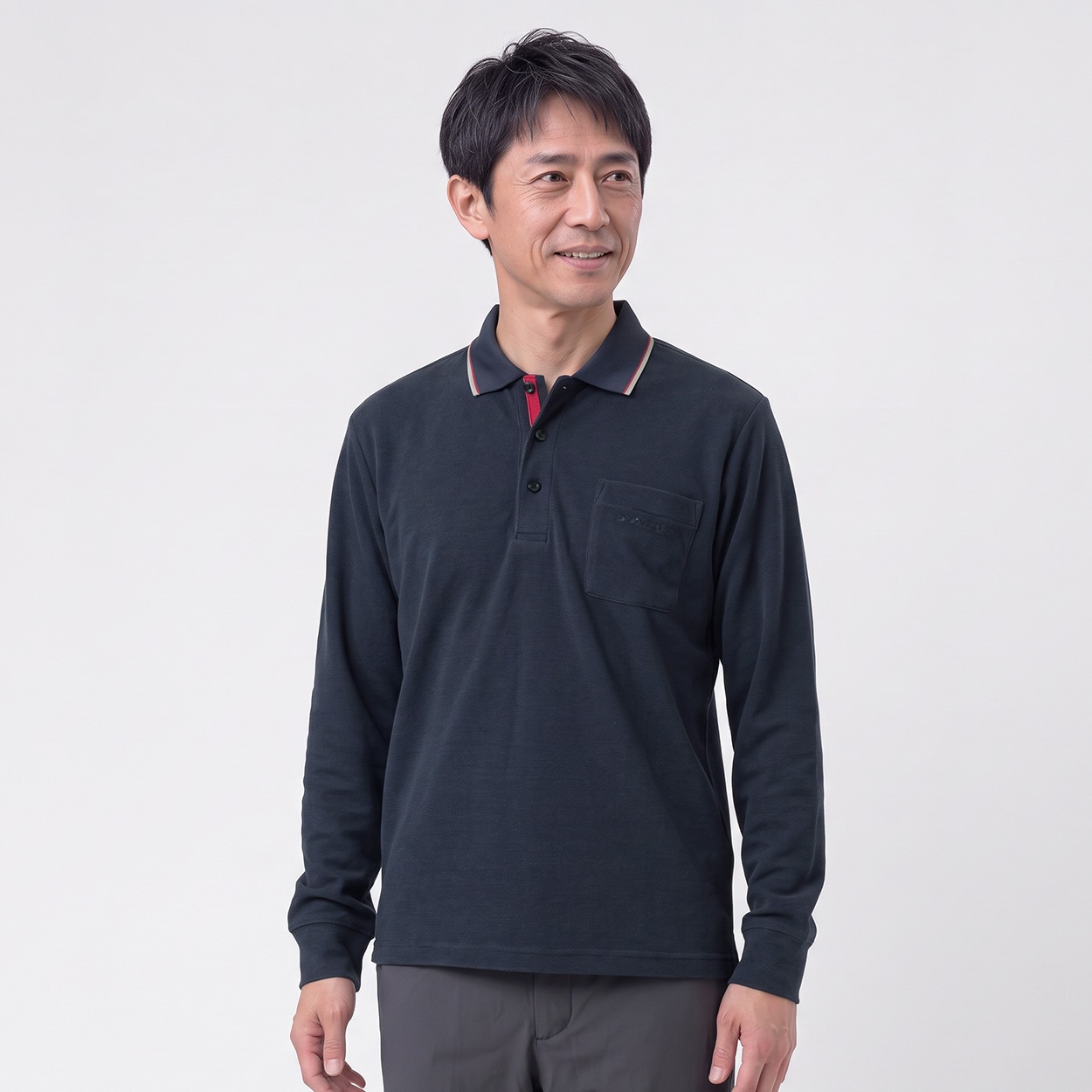 DUNLOP COLLECTION 起毛クレリックポロシャツ メンズ(Ａコイアオ-M)