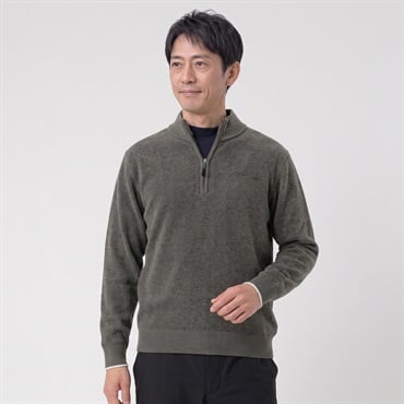 DUNLOP COLLECTION モールジップセーター メンズ(チャコ－ルグレ－-M)