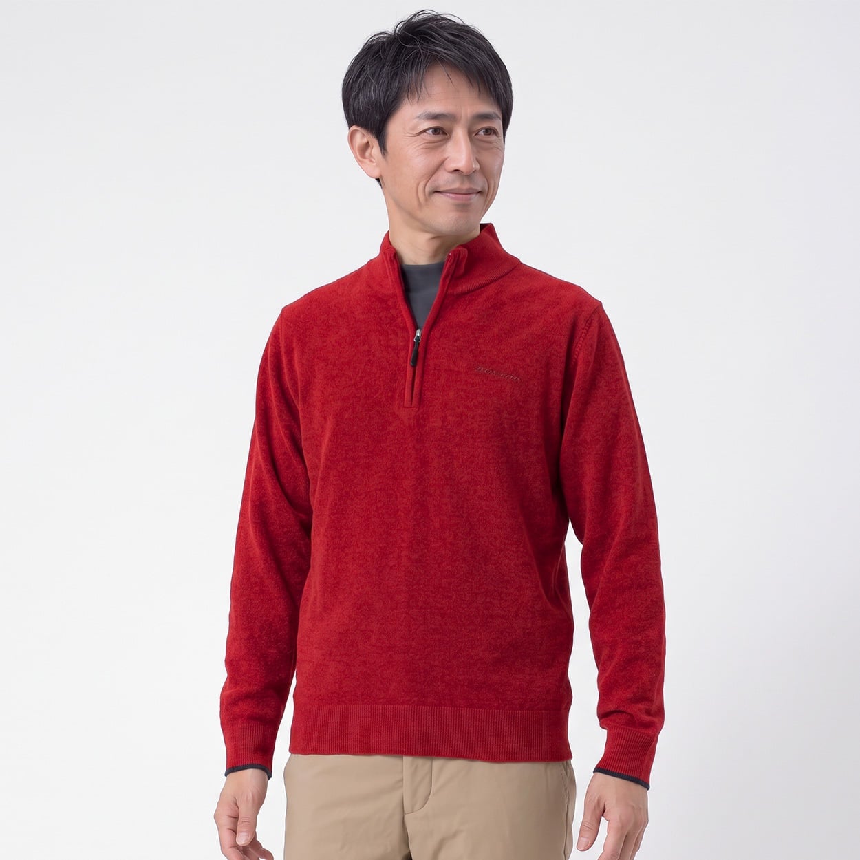 DUNLOP COLLECTION モールジップセーター メンズ(コイアカ-M)