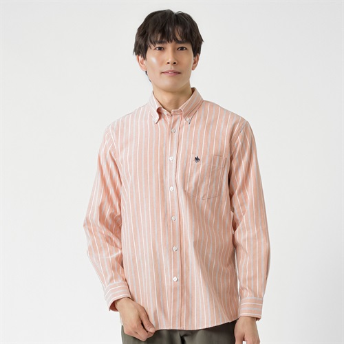 POLO BCS チェックストライプシャツ メンズ