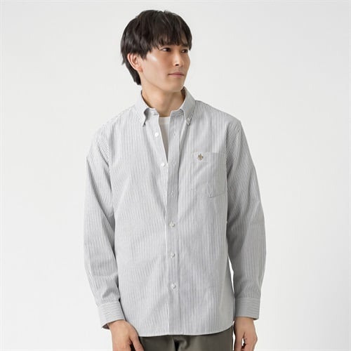 POLO BCS ストライプシャツ メンズ(アオ-M)