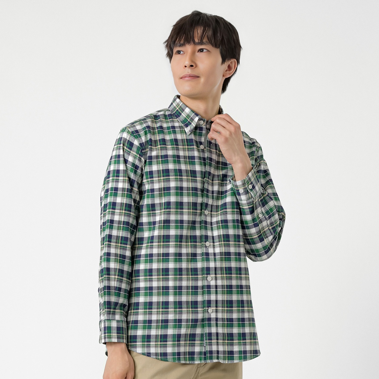 POLO BCS チェックシャツ メンズ(コイアオ-XL)