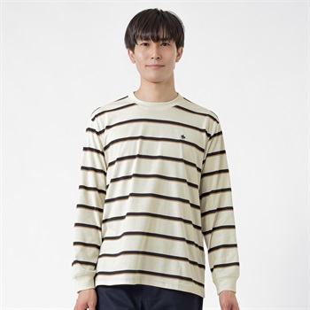 POLO BRITISH COUNTRY SPIRIT(ポロ・ビーシーエス) POLO BCS ボーダーロングTシャツ メンズ(シロ-M)
