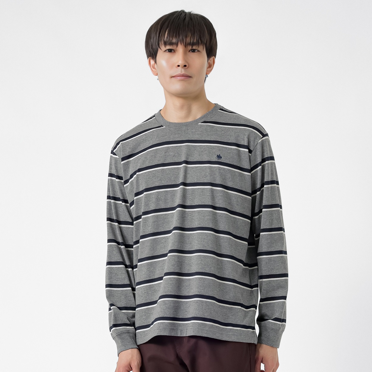 POLO BRITISH COUNTRY SPIRIT(ポロ・ビーシーエス) POLO BCS ボーダーロングTシャツ メンズ(ウスクロ-L)