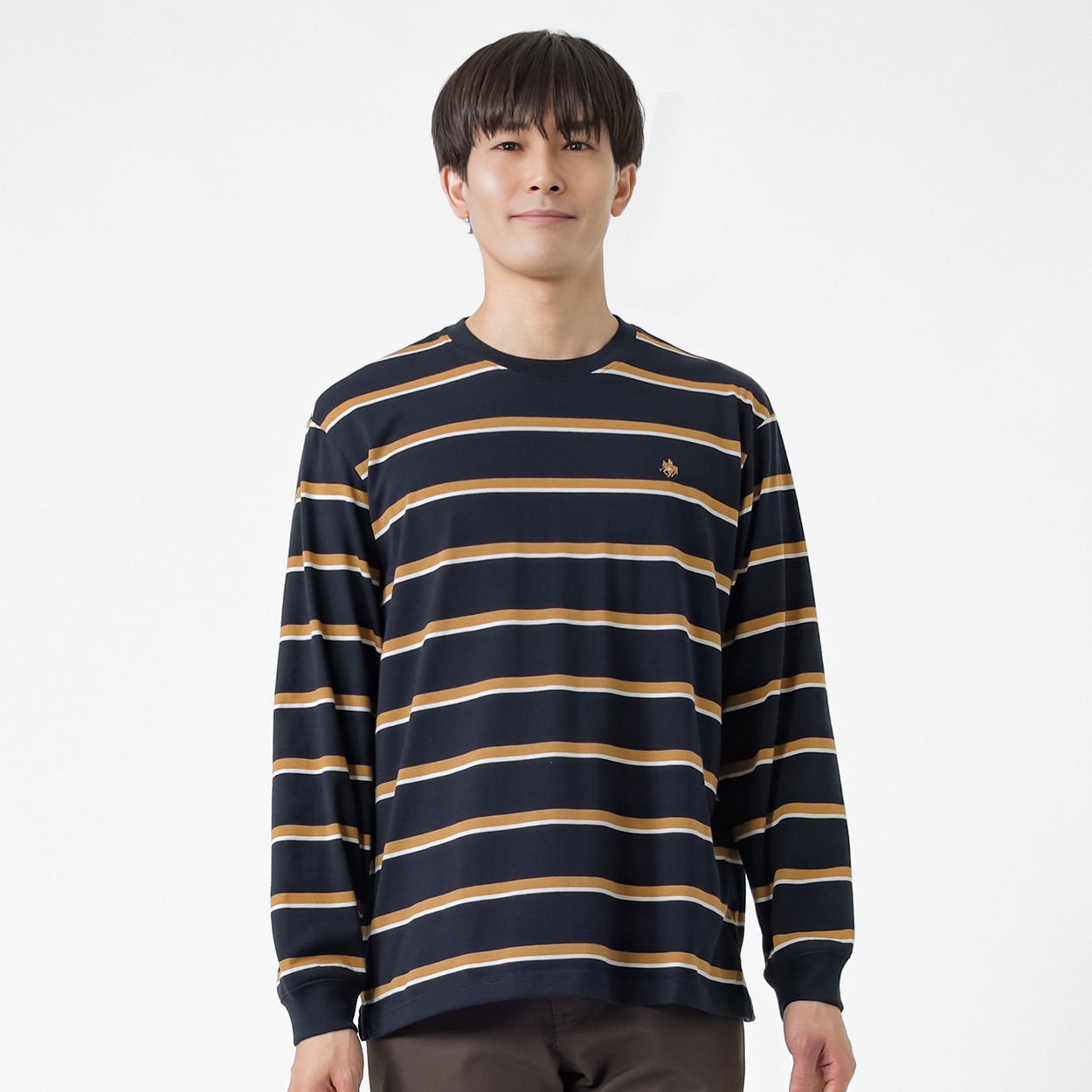 POLO BRITISH COUNTRY SPIRIT(ポロ・ビーシーエス) POLO BCS ボーダーロングTシャツ メンズ(コイアオ-L)