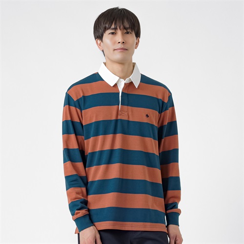 POLO BRITISH COUNTRY SPIRIT(ポロ・ビーシーエス) POLO BCS 天竺ラガーシャツ メンズ(ダイダイ-M)