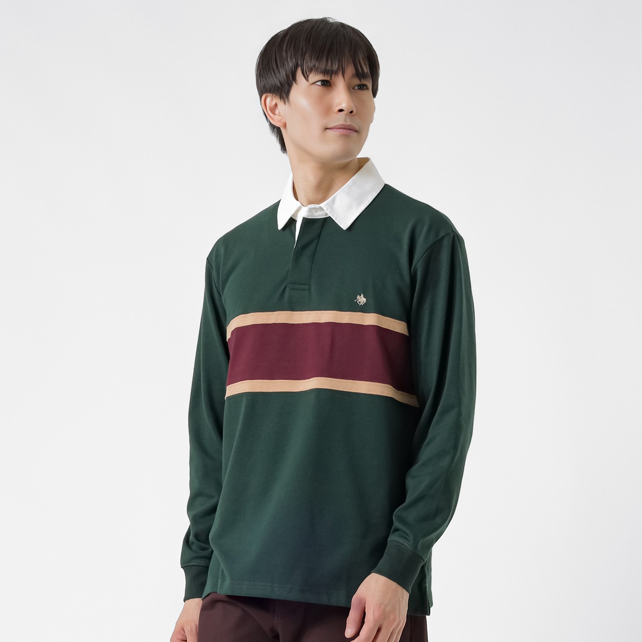 POLO BRITISH COUNTRY SPIRIT(ポロ・ビーシーエス) POLO BCS 天竺ラガーシャツ メンズ(コイミドリ-XL)