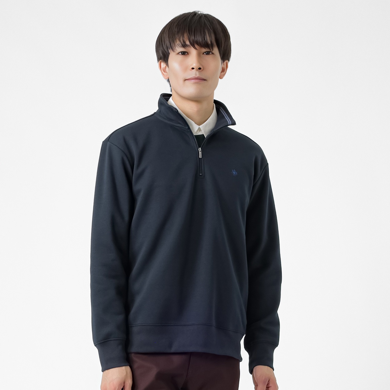 POLO BRITISH COUNTRY SPIRIT(ポロ・ビーシーエス) POLO BCS 鹿の子WFジップトレーナー メンズ(コイアオ-XL)