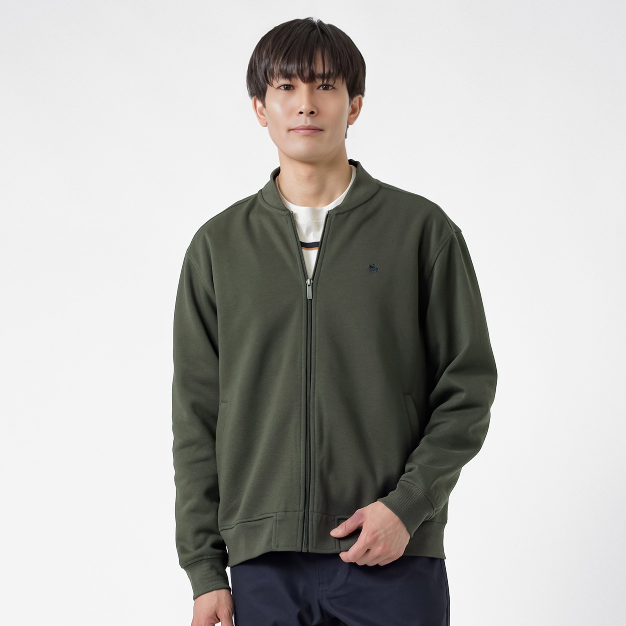 POLO BRITISH COUNTRY SPIRIT(ポロ・ビーシーエス) POLO BCS 鹿の子WF全開トレーナー メンズ(コイミドリ-L)
