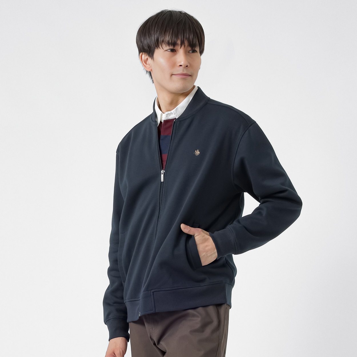 POLO BRITISH COUNTRY SPIRIT(ポロ・ビーシーエス) POLO BCS 鹿の子WF全開トレーナー メンズ(コイアオ-M)