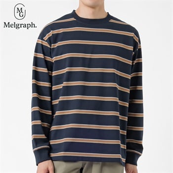 Melgraph.(メルグラフ) ボーダーロングTシャツ メンズ(コイアオ-M)