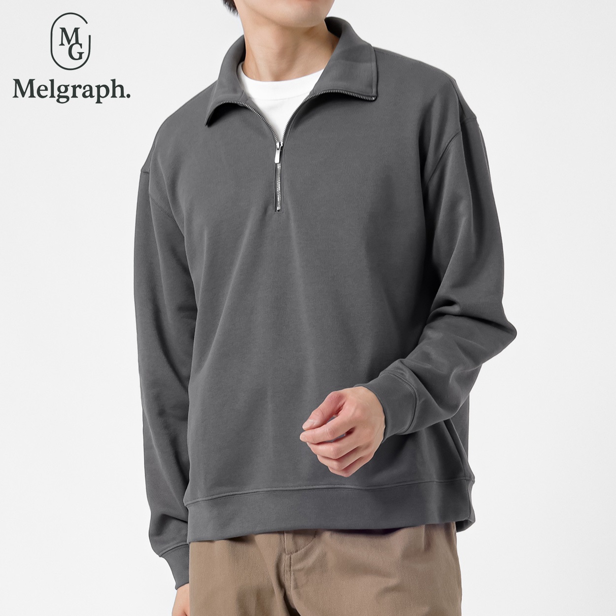 Melgraph.(メルグラフ) WFジップトレーナー メンズ(チャコ－ルグレ－-XL)