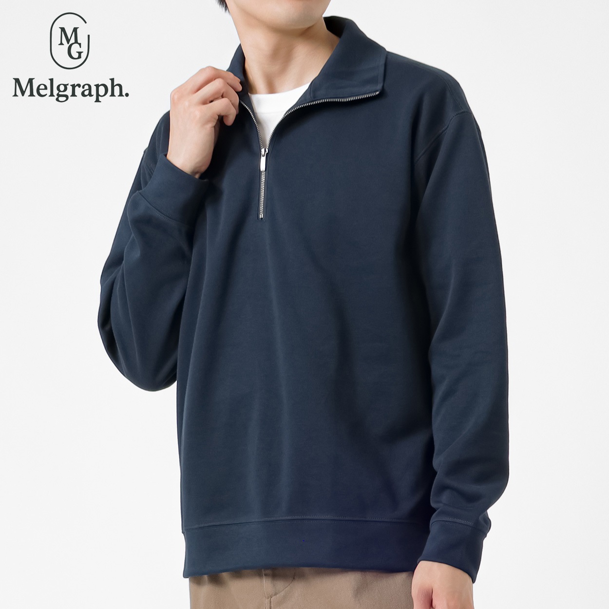 Melgraph.(メルグラフ) WFジップトレーナー メンズ(アオ-M)