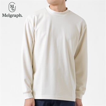 Melgraph.(メルグラフ) モックネックTシャツ メンズ(アイボリー-M)