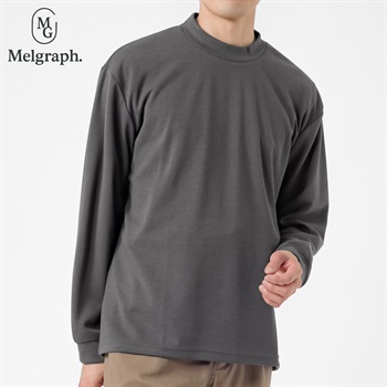Melgraph.(メルグラフ) モックネックTシャツ メンズ(チャコ－ルグレ－-M)