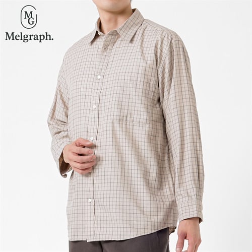 Melgraph.(メルグラフ) チェック長袖シャツ メンズ(ウスチャ-M)